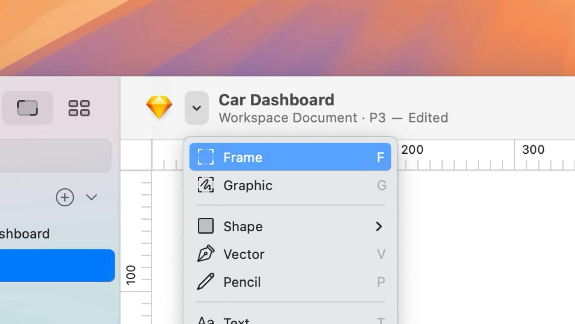 A video showing how to select a frame from the preset list in the Mac app.
