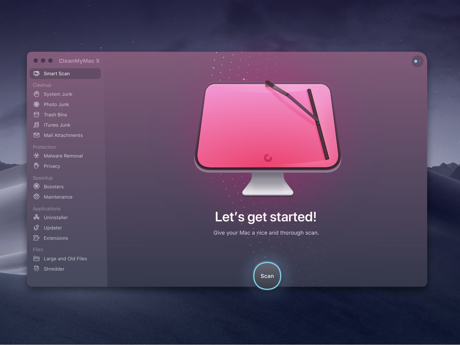An image of CleanMyMac Xs app interface.